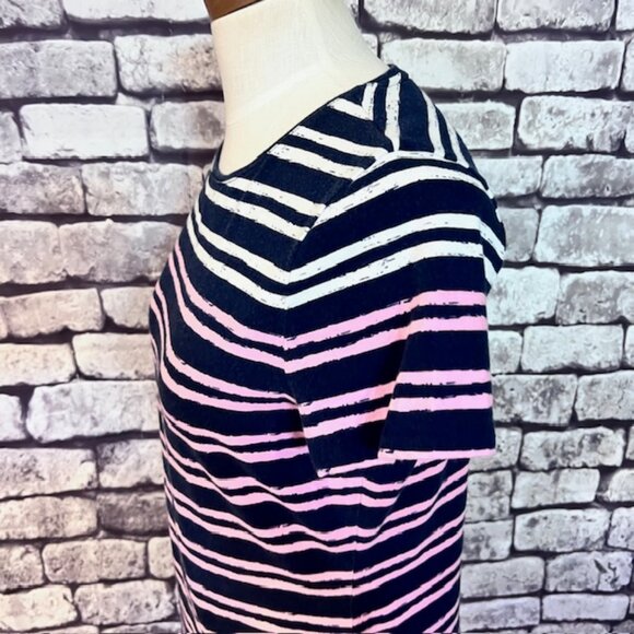 Talbots Blue, Pink & White Stripe Tee Size M - Picture 4 of 9